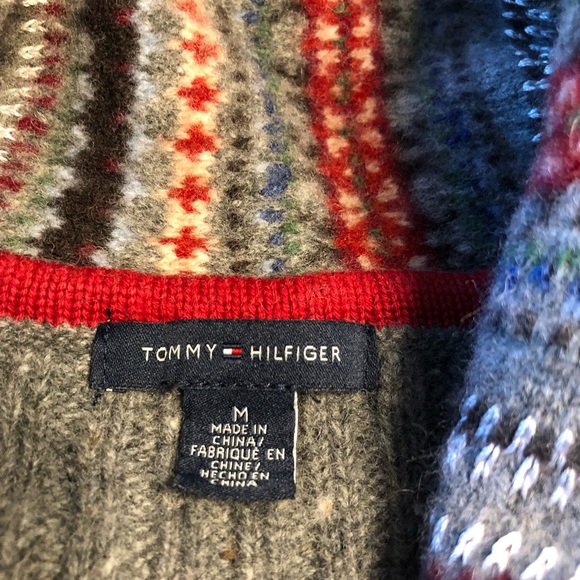 Gray cable-knit tunic fair isle pockets tunic - Picture 3 of 6